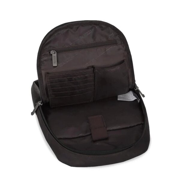 New KENNETH COLE REACTION Brown LEATHER Laptop Bag SLING Crossbody KCR571078117 - Picture 4 of 7